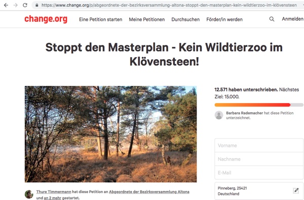 Screenshot der erfolgreichen Change.org Petition